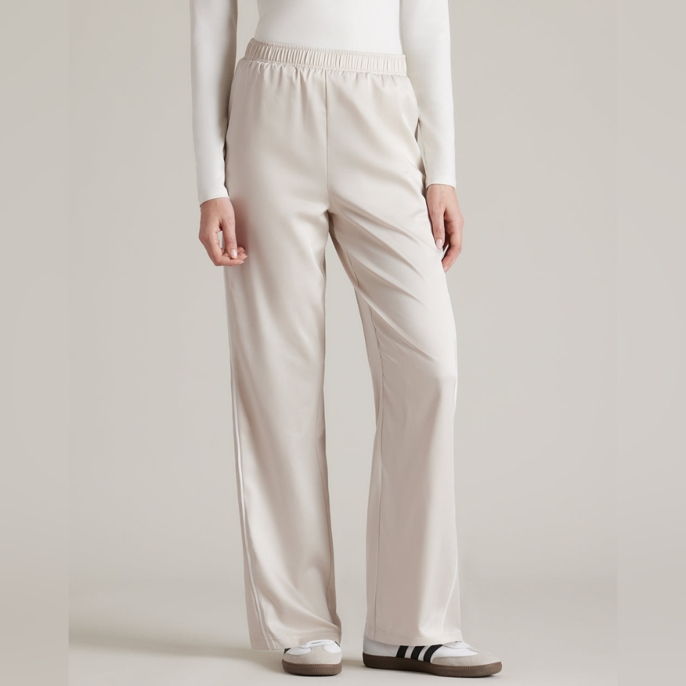 Rhone Off White Cream Satin Freestyle Tracksuit Pant Womens Size Extra Large XL